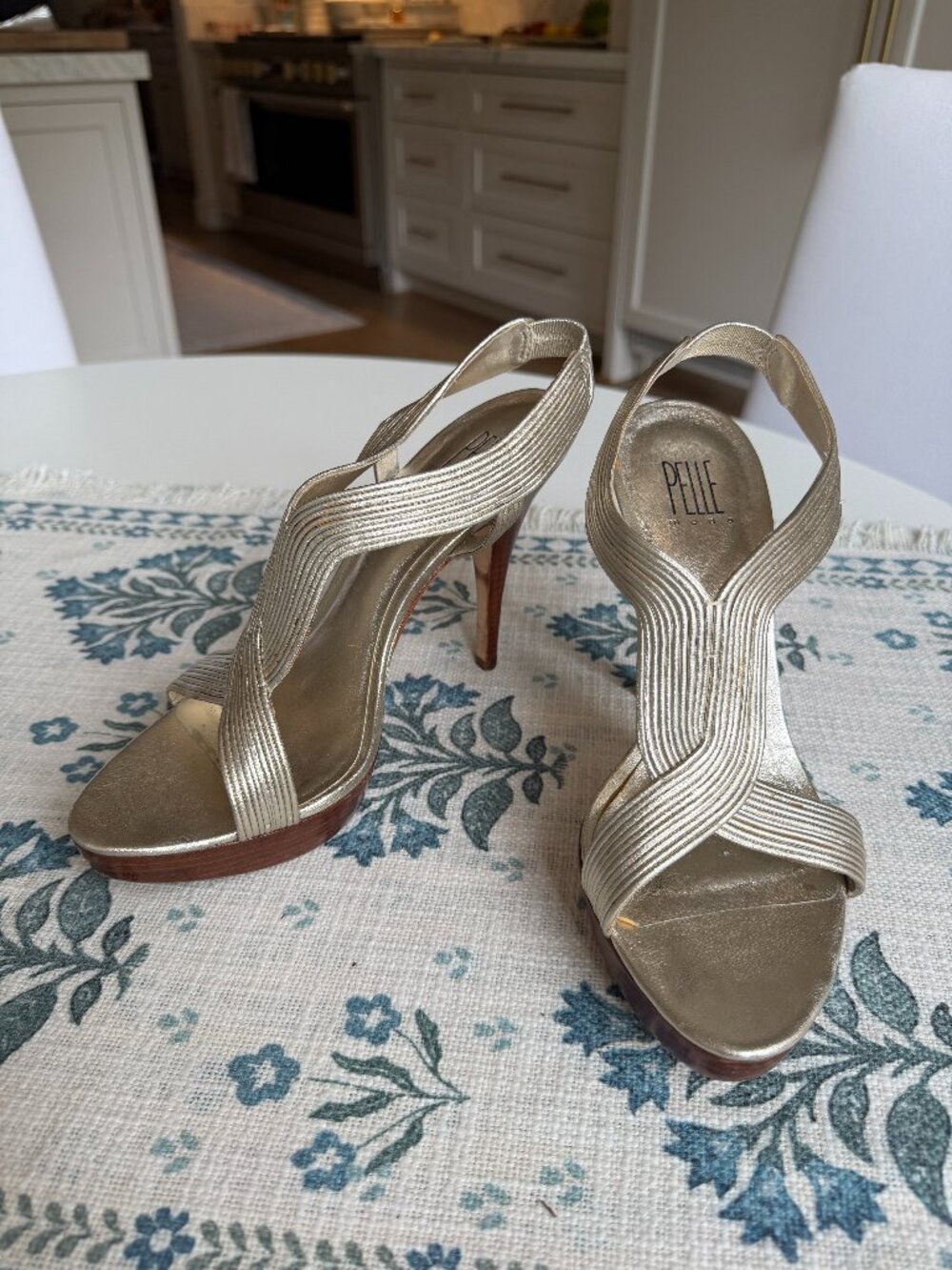 Pelle Moda Platform Heels | Metallic | Womens Size 9